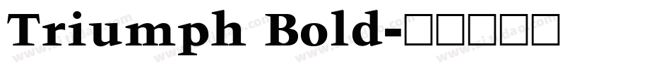 Triumph Bold字体转换